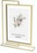 ZUOMIDIE 25x20cm Tabletop Fotorahmen mit Abdeckung und Free Spinning Stand,Bilderrahmen Glas Fotorahmen Gold Geometrische Ornament vertikale Dekor Artwork Bild Display (Gold)