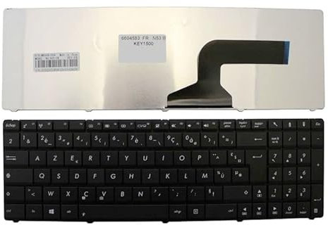 YANHAO Tastiera Francese for ASUS K52 N50 N53S N53SV K52F K53S K53SV K72F A53 A52 U50 G51 N51 N53 FR Tastiera del Computer Portatile Nero AZERTY [Facile da installare]