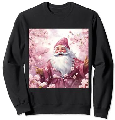 Cerisier en fleurs de carnaval Père Noël rose grand défilé Sweatshirt