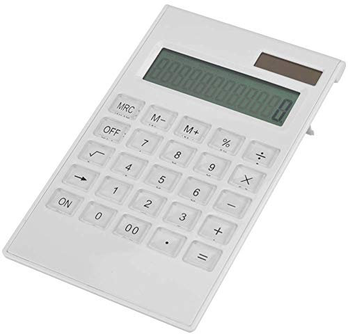 Wissenschaftlicher Taschenrechner mit Dual-Power, Kristallknopf, Weißem, Robustem Gehäuse, Solarbetriebener Wissenschaftlicher Tischrechner für Schüler