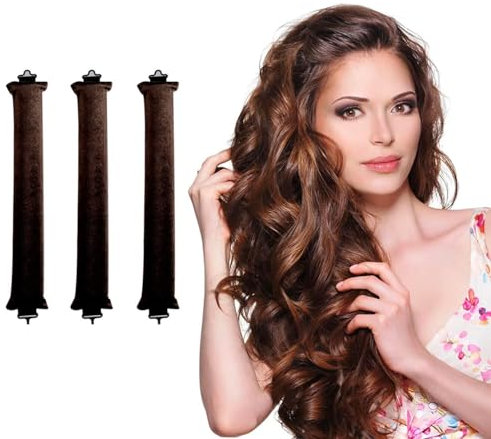 3 Stück Locken Ohne Hitze,Lockenwickler über Nacht,Locken Ohne Hitze für Lange Haare,Hitzefreier Lockenstab für alle Haartypen,DIY Heatless Curls Band Frisurenset Für Langes Mittleres Haa