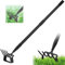 Zappa da giardino con manico regolabile per diserbo, scavatore, allentamento del terreno, zappa da giardino in metallo con rastrello coltivatore (76-183 cm)