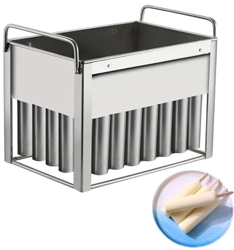 PJDDP 40PCS Commercial Stainless Steel Popsicles Molds, Food-grade Safe Ice Pop Mold, Reusable Metal Ice Lolly Maker Ice Cream Maker for Industrial Home DIY, Single Cup Capacity 76ml