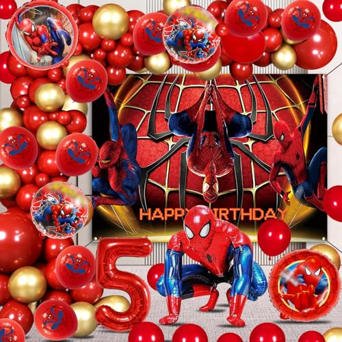 Geburtstag Deko Spiderma Junge 5 Jahre, Spiderma Ballons Zum Geburtstag 5, Helium Ballon 5 Spiderma, Spiderma Geburtstagsdeko Ballon Girlande, Spiderma Geburtstagsdeko Hintergrund