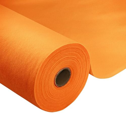 Tischdeckenrolle,Orange,0.8 x 25m,1 Rolle Tischdecke,Einweg Vlies Stoffähnlich,ideal für Jede Party,Hochzeit,Geburtstagsfeier,Gastronomie,Größe und Farbe nach Wahl