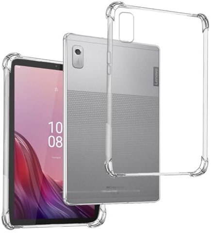 REY Funda Anti-Shock Gel Transparente para Lenovo Tab M9 9, Ultra Fina 0,33mm, Esquinas Reforzadas, Silicona TPU de Alta Resistencia y Flexibilidad