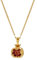 LHJHZDJC Halskette Mode Gold Granatapfel Ohrringe Gold Farbe Rot Granat Anhänger Halsketten Hochzeit Schmuck Creolen Frauen Mädchen Schmuck Geschenke