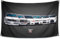 Autoflagge 90 x 150 cm für GTR JDM Fans – strapazierfähiges 150D Polyester – riesige Garagenwandtapisserie, Posterdekoration