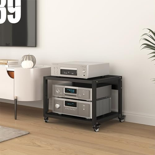 XBDLYQBD Beweglicher Audio-Video-Komponentenschrank, Audio-Rack, Medienständer, Eck-TV-Ständer, HiFi-Racks und -Ständer, Audio-Rack-Schrank für Wohn-, Spiel- und Aufnahmeräume