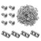 60 Pezzi Morsetti per Cavo Acciaio 3 mm, Morsetto Cavo a Fune, Morsetti Serracavo, Clip per Fune Metalliche, Morsetti per Cavi con Tappo Terminale M3/M4 per Tenda Palestra Stendibiancheria (B)