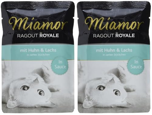Miamor Ragout Royale in Sauce Huhn & Lachs 22 x 100g (Packung mit 2)