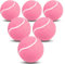 FINGER TEN Tennisbälle Anfänger Tennis Training Balls Methodikbälle Kinder Tennisball Wert 6 12 18 Stück, Übungs Ball Orange Kinderbälle für Haustiere Sport Spiele (6 Stück,Rosa)