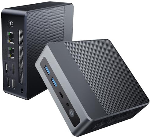 Mini PC Alder Lake-N100,Mini Ordinateur 16Go RAM 512Go SSD, Mini ordinateur de bureau pour bureau, Double Ethernet, Triple écran, Prise en charge 4K@60Hz Dual HDMI/WiFi6/BT5.2/USB3.0, Maison/Education