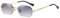 JCTAIFOO Retro Randlose Rechteckige Sonnenbrille Damen Herren Vintage Schlanke Rechteckig Getönte Brille (Gold/Hellgrau Gradient)