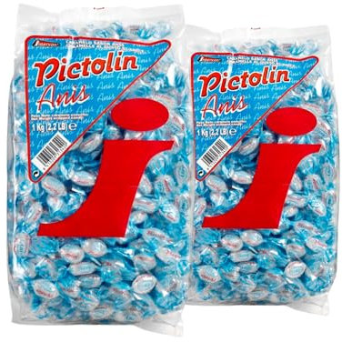 Pictolin (2 Pack) Caramelos Anís - Frescura y Sabor para Diario - Sin Gluten - 1kg