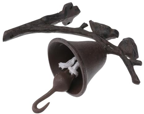 Hemobllo Gusseisen Tür Glocke Eisen Wand Glocke Rustikalen Stil Tür Ornament Kleine Vintage Retro Stil Wandmontierte Willkommensklingel