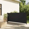 Myheimly Seitenmarkise, Wandmarkise mit PU-Beschichtung, Sichtschutz für Balkon Terrasse Garten, Windschutz Markise, Ausziehbar Polyester Schwarz,100 x 300 cm