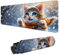 Snowflake Mouse Mat 1200x600x3mm,Cat Mouse Pad,Extra Large Gaming Mousepad Waterproof,Desk Protector Mat with Anti-Slip Base,Computer Keyboard Pad for Gaming,Office and Home,Gift M-38