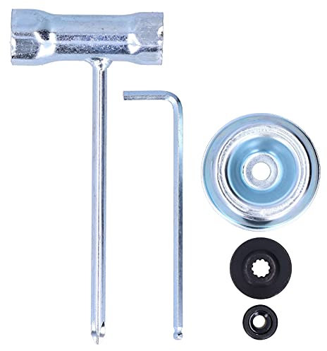 Fdit Adapter Kit mit Schubflächen und Schraubenschlüssel für FS120 FS200 FS250 Rasenmäher - Hochwertiger Eisen -Ersatzteil, Kompatibel mit Trimmer