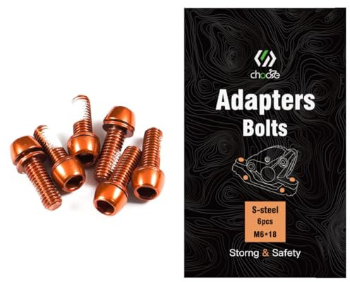 CNCLOL MTB Bremssättel Schrauben,M6 x 18mm Bremsen Schraube,M6 Schrauben Innensechskan für Fahrrad,Rennrad,Tourenrad,Bmx (Orange/Rot/Blau/Grün/Regenbogen)