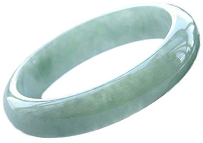 AKAFKKPYXSD Donna Bangle Di Giada Bracciale Di Giada Verde Naturale Stile Retrò Cinese Bracciale Fatto A Mano Regali Per Le Vacanze Con Scatola Di Gioielli, 53-54MM