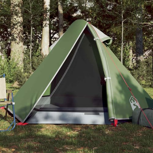 HaoChrymec Kuppel-Campingzelt 2 Personen mit Wasserdichtem 185T Polyester, Abnehmbarem Überzelt, Insektenschutz, E-Anschluss, Camping Zelt, Grün, 267 x 154 x 117 cm