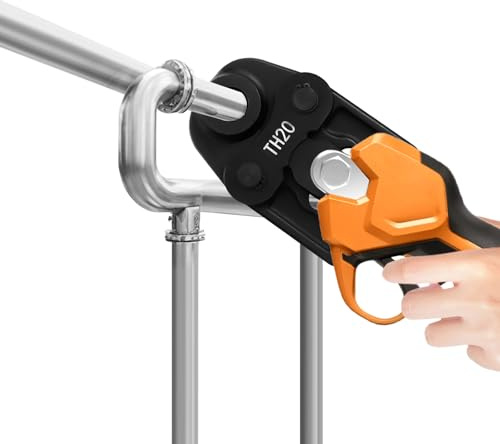Profi Presszange TH16/20/26 Presswerkzeug mit 6 Biegefedern und Rundspreizvorrichtung Pressbacke Rohrpresszange für Kupferrohr PEX-Rohre PB-Rohre usw