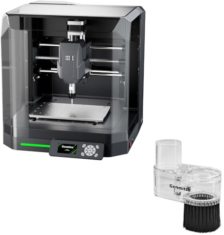Genmitsu Cubiko CNC Router Machine +Dust Shoe ABS Cover Cleaner, Capable for Soft Metal, Wood, Acrylic, MDF, WiFi & APP Supported