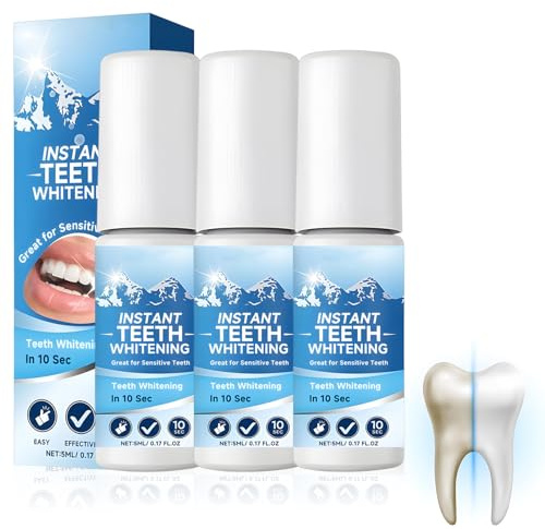 3 Flacon Vernis Dentaire Blanc Vernis Dent Tooth Polish Doux Et Sûr Application Précise Et Format Nomade Élimine Les Taches Blanchit Les Dents Rapidement Haleine Fraîche 5ml/Flacon
