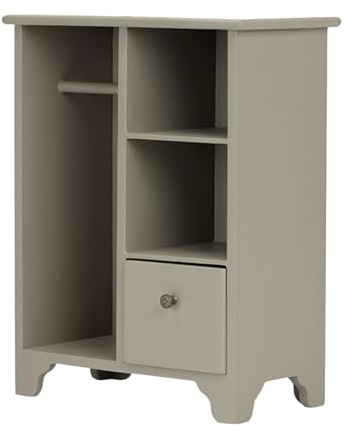 Fxzqgnh 1:12 Mini Puppenhausmöbel für Wohnzimmer, Kleiderschrankmodell Aus Holz, Spielzeug für Rollenspiele, Grau Grün