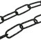 1,5m Lampenkette schwarz ø 3,5mm Eisen gedreht glänzend Leuchtenkette Dekorative Zier-Kette Tragkraft 10 kg