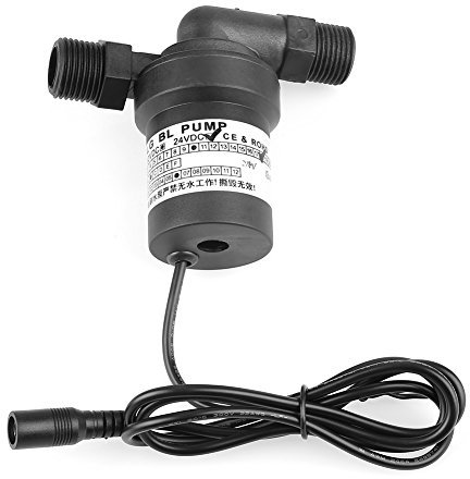 Pompe à eau 24V DC Zunate, industriel, en plastique, pompe à eau solaire, 18W, 11L/min, 100°C, noir