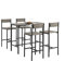 SoBuy Essgruppe Esstisch Set 5-teilig – Bartisch mit 4 Stühlen, platzsparendes Küchentisch Set für Esszimmer Balkon Garten – Kompakt & Modern für kleine Räume OGT14-N