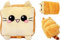 moodrush® Toast Cat/Brot-Katze Plüsch Kissen | Kuscheltier | alle Elemente aufgestickt (Nicht Bedruckt!) | waschbar | Weißbrot Kitty | ca. 37x27 cm