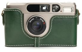TP Original Kameratasche für Contax T2 aus echtem Leder in Grün