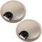 2X Brushed Nickel Desk Grommets (80mm) with Brush Computer Table Surface Cable Tidy Management