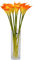 cn-Knight 12pcs Künstliche Calla Lilien,50cm Langer Stiel Arum Lilie,für Heimdekoration,Tafelaufsätze Blume,Hochzeit,Braut DIY Blumenstrauß,Einweihungsfeier,Orange