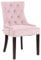 CLP Esszimmerstuhl Aberdeen Mit Hochwertiger Polsterung Und Samtbezug I Polsterstuhl Mit Gestell Aus Kautschukholz I Sitzhöhe Von 50 cm, Farbe:pink, Gestell Farbe:antik