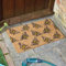 HomeZone Bumblebees 75x45cm Natural Coir Non-Slip Backed Door Mat for Indoor and Outdoor - Dirt Trapper Durable Coir Mat, for Front Door, Hallways, Entrance (Bumblebees)