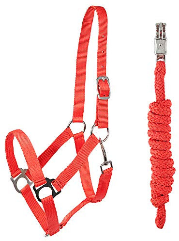 PFIFF 102931 Halfter und Strick Set, Kunststoffhalfter Führstrick, Rot Full