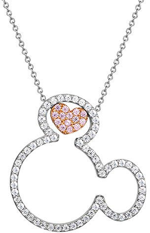 Mickey Mouse Damen Halskette Sterlingsilber Rund Unzutreffend - N902052TZML-18.PH