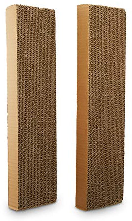 EveryYay Scratchin' The Surface - Recambios de cartón de un solo ancho para rascadores de gatos, 18.5 pulgadas de largo x 4.5 pulgadas de ancho x 1.75 pulgadas de alto, paquete de 2