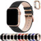 Fullmosa Correa para Apple Watch, Correas de Cuero Genuino Compatible con Apple Watch SE Series 8 Series 7/6/5/4/3/2/1/Se/Se2, Negro + hebilla de Oro rosa,38mm/40mm/41mm
