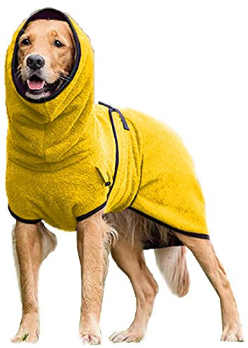 MOTOY Hundebademantel Handtuch Hund Katze Bademantel Handtuch saugfähig verstellbar Mikrofaser Hundemantel Handtuch schnell trocknend super saugfähig Haustier Hund Bademantel, 3XL