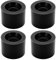 Alomejor 4pcs 60x45mm Skateboard Rollen 78A Longboard Cruiser Rollen Ersatzzubehör(Schwarz)