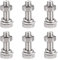 sourcing map M6 x 20mm Hex Head Screws Bolts, Nuts, Flat & Lock Washers Kits, 304 Stainless Steel Fully Thread Hexagon Bolts 6 Sets