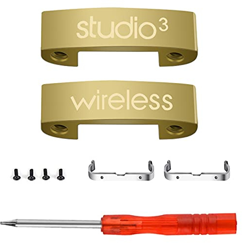 Studio 3 Scharniere Ersatz Wireless Stirnband Connector Repair Kit - Kompatibel Mit 3.0 Wireless Bluetooth Over-Ear Kopfhörer (Gold)