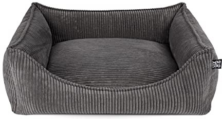Mypado Cord Hundebett Cordula auch orthopädisch edel samtig und weich in diversen Größen, S - orthopädische Füllung