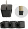 Trapezoidal Patin Antiderapant, Silla Protección contra la Humedad de Las Patas de los Muebles, para Patas de Silla en el jardín y al Aire Libre (16), T-30, Negro, 3,0 x 3,0 x 3,0 x 3,0 x 3,0