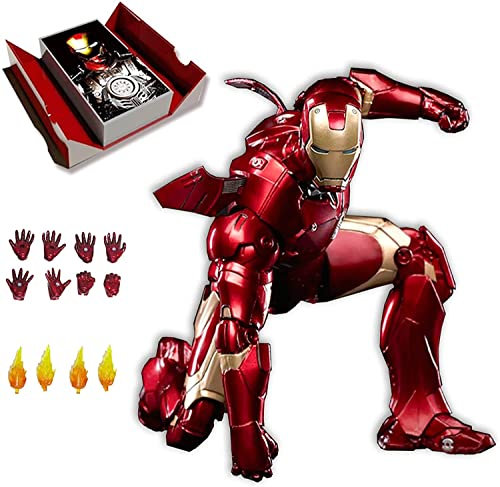 Ironman Mark 42 Model Metal Texture Painting All Joints Movable 7 Inch Collectible Action Figure (MK3)